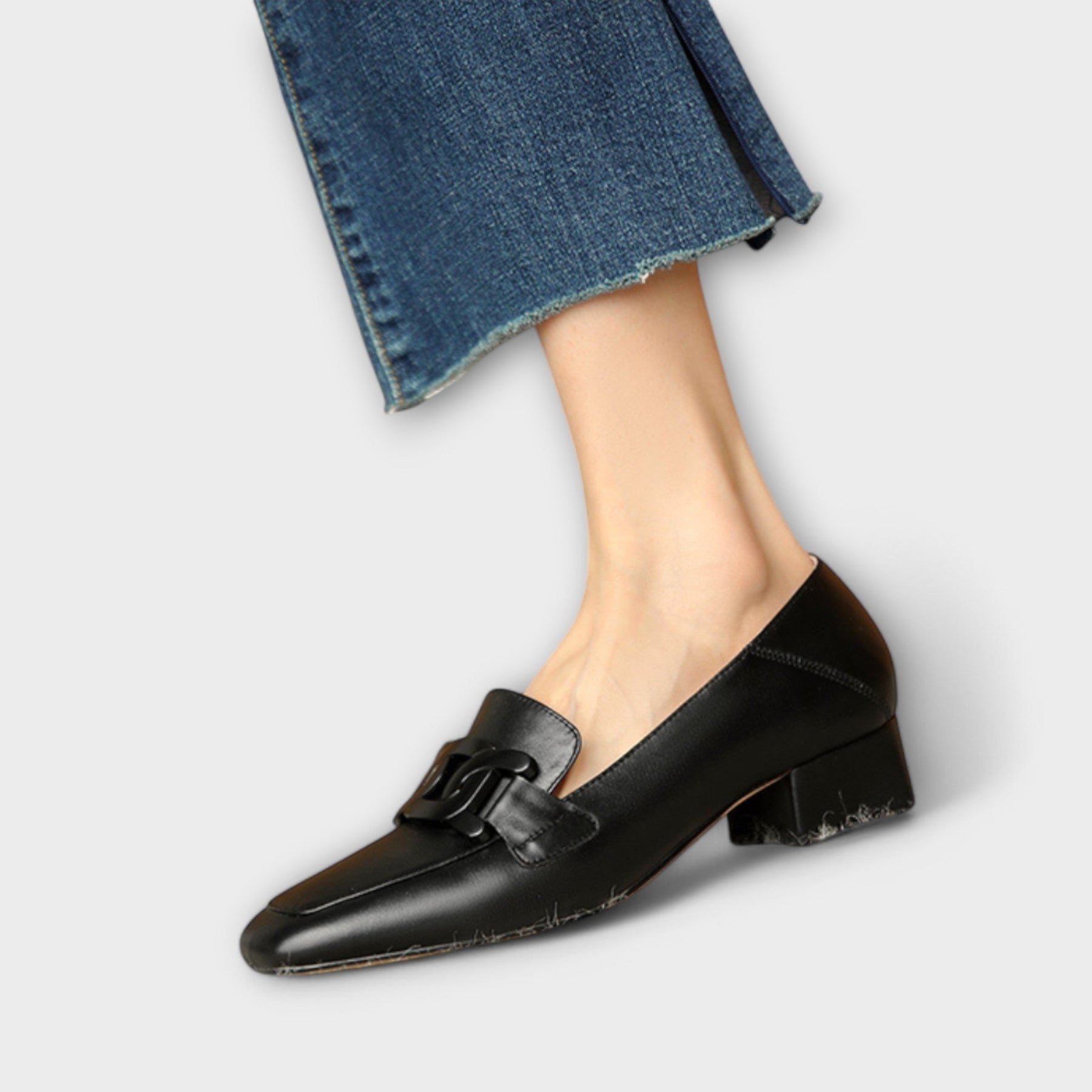 Estelle | Chain-Embellished Loafers