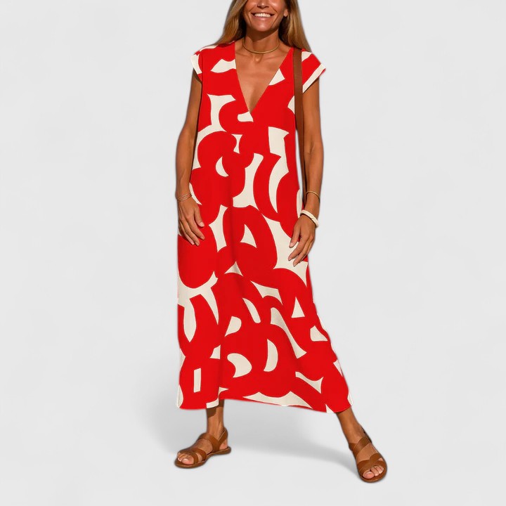 Ying | Abstract Midi Dress