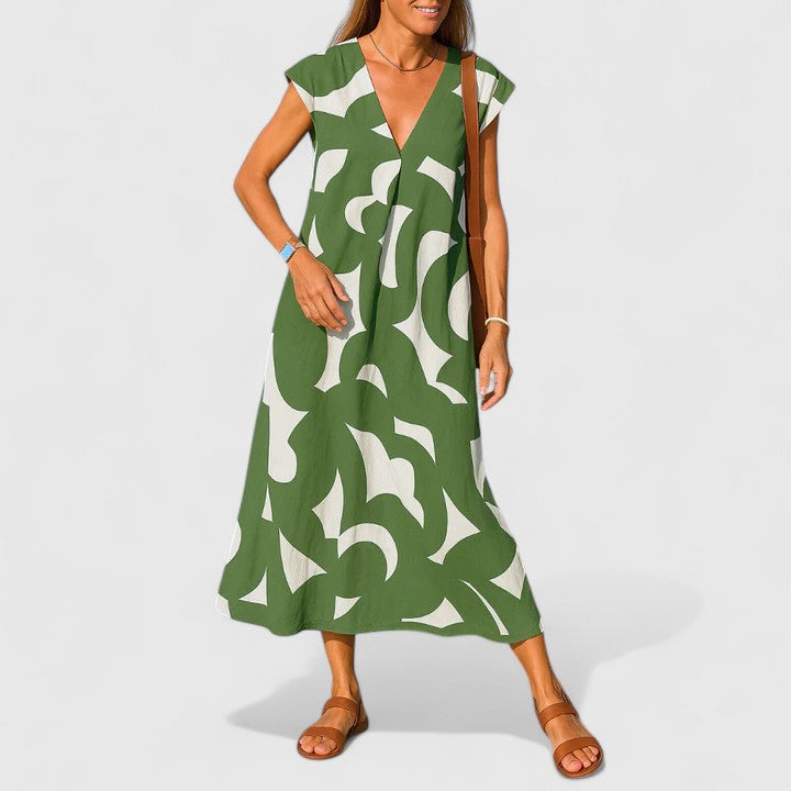 Ying | Abstract Midi Dress