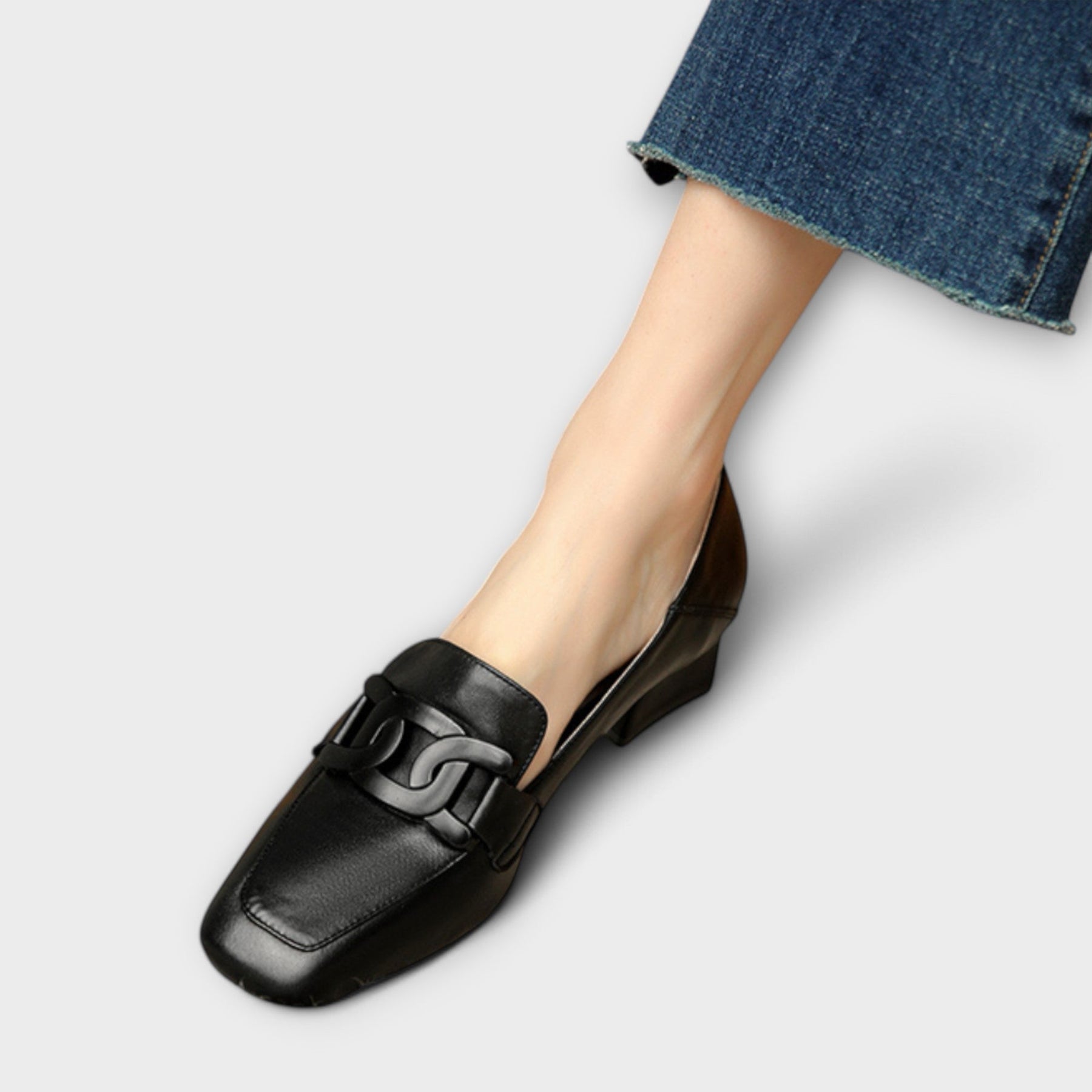 Estelle | Chain-Embellished Loafers