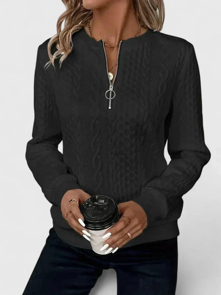 Claudia | Textured Cable Sweatshirt