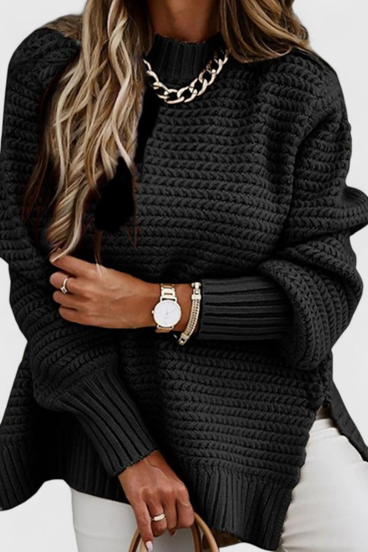 Olivia | Textured Cable Sweatshirt