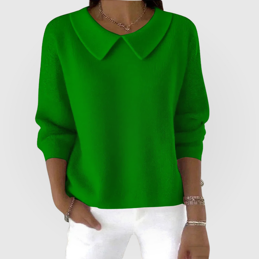 Stephanie | Collared Sweatshirt