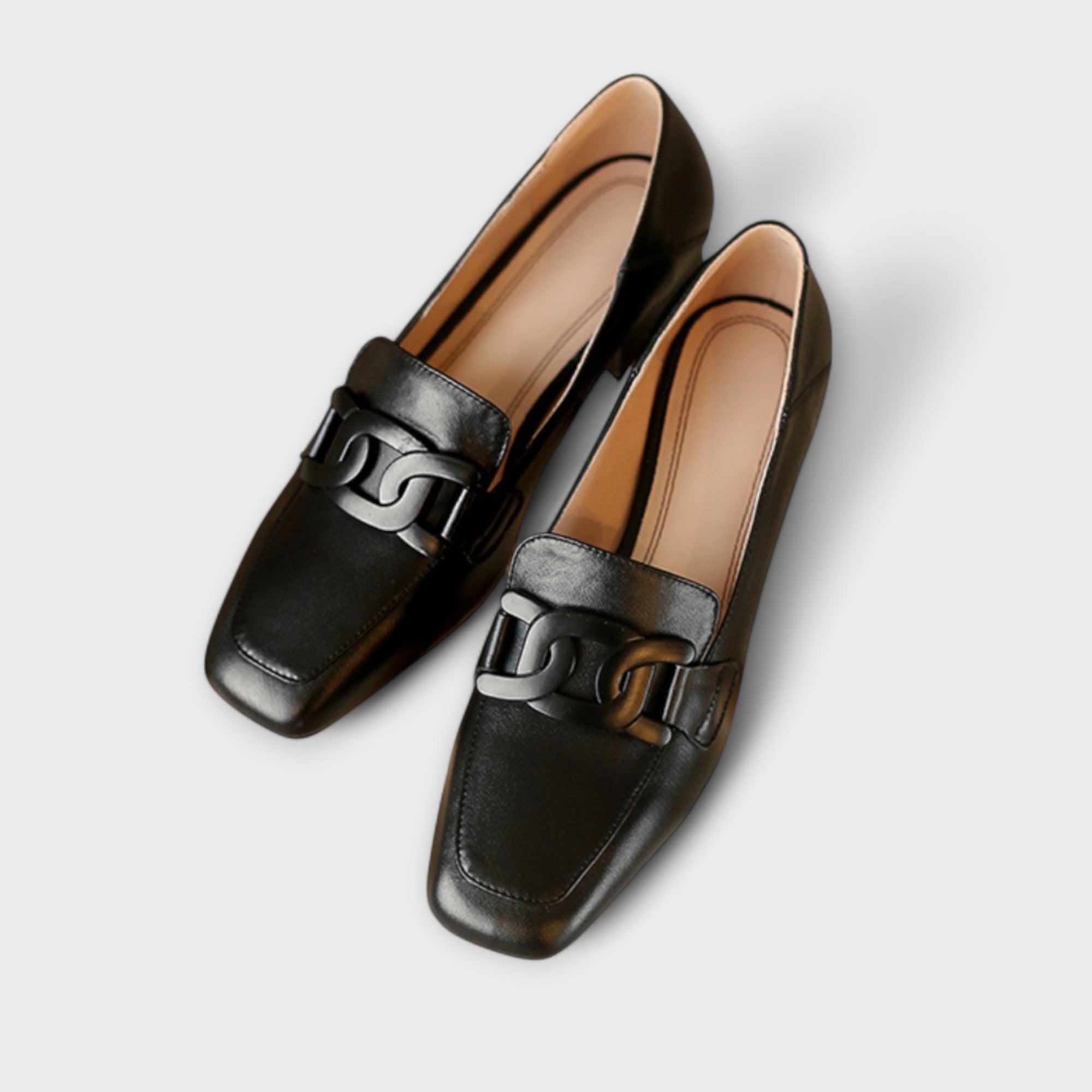 Estelle | Chain-Embellished Loafers