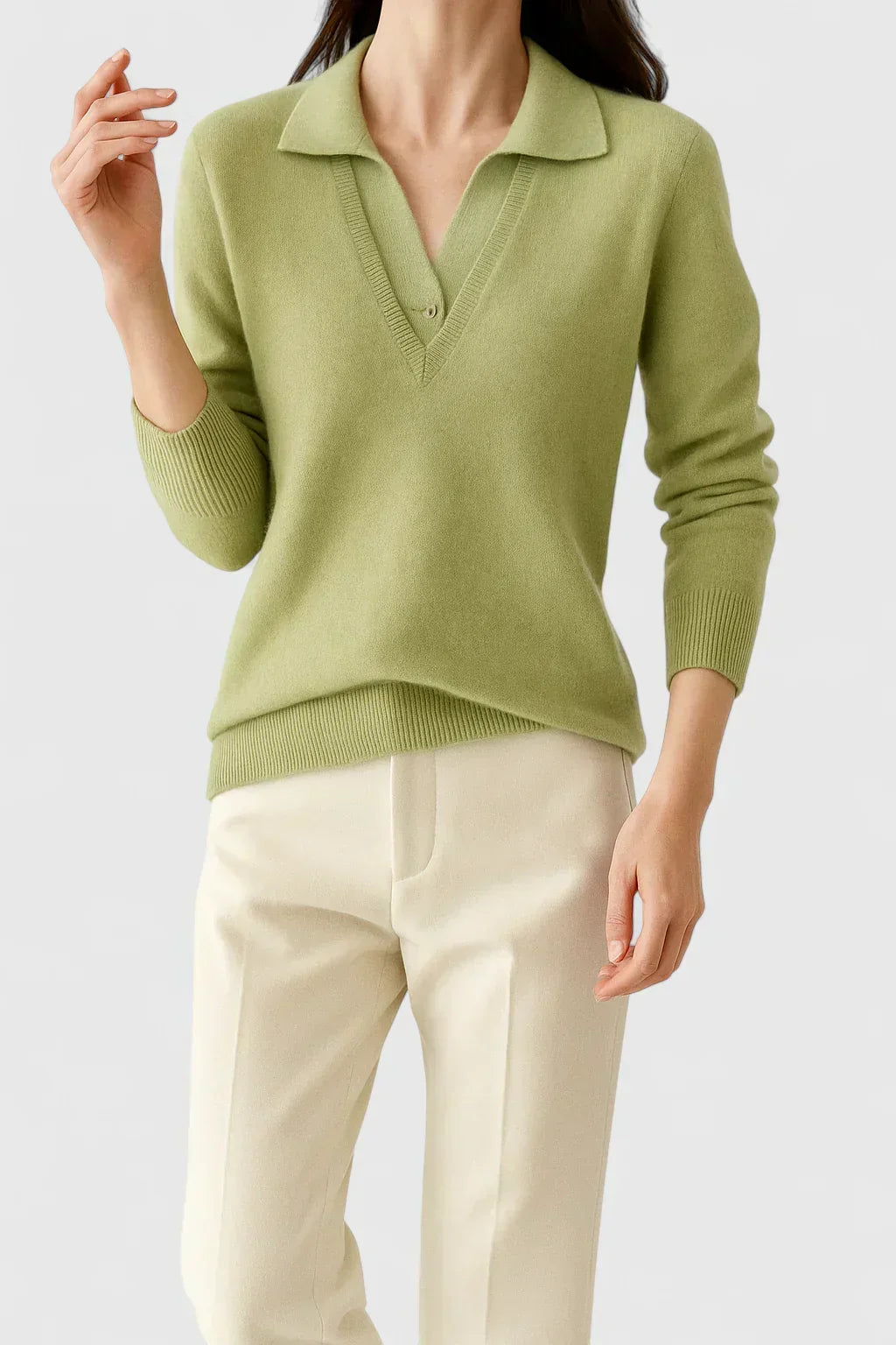 Andrea | Polo Collar Sweatshirt