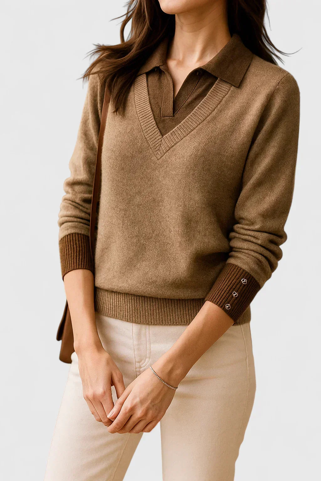 Andrea | Polo Collar Sweatshirt