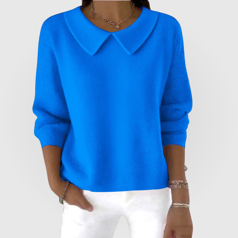 Stephanie | Collared Sweatshirt