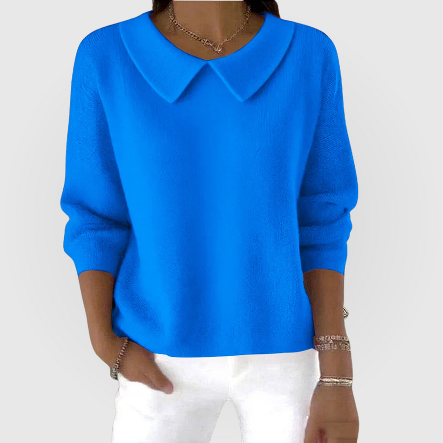 Stephanie | Collared Sweatshirt