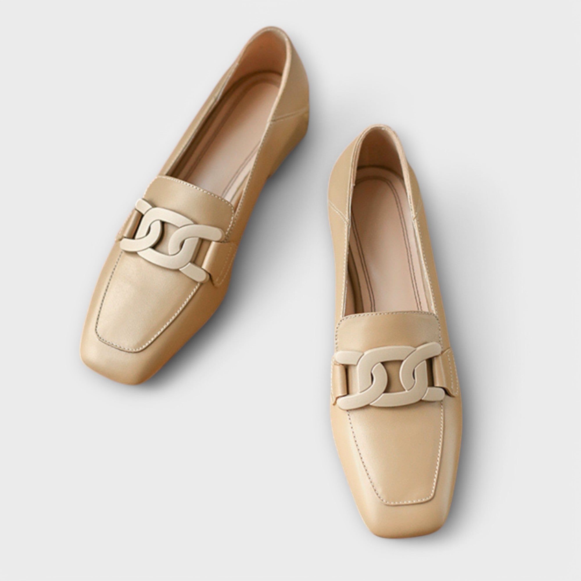 Estelle | Chain-Embellished Loafers