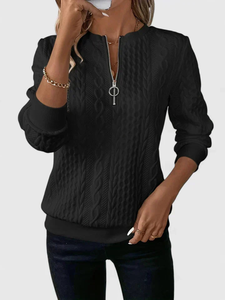 Claudia | Textured Cable Sweatshirt