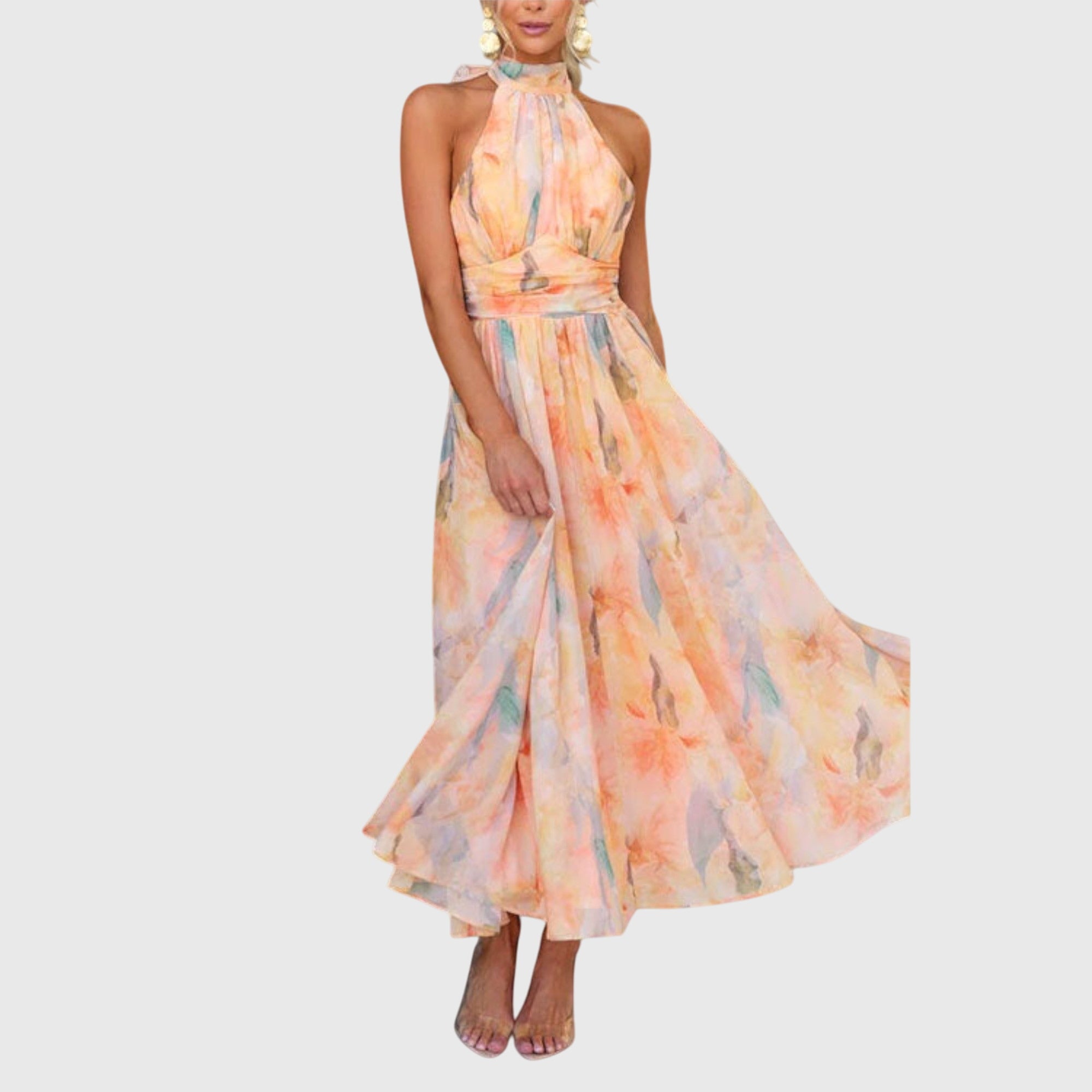 Harpreet | Floral Halter Dress