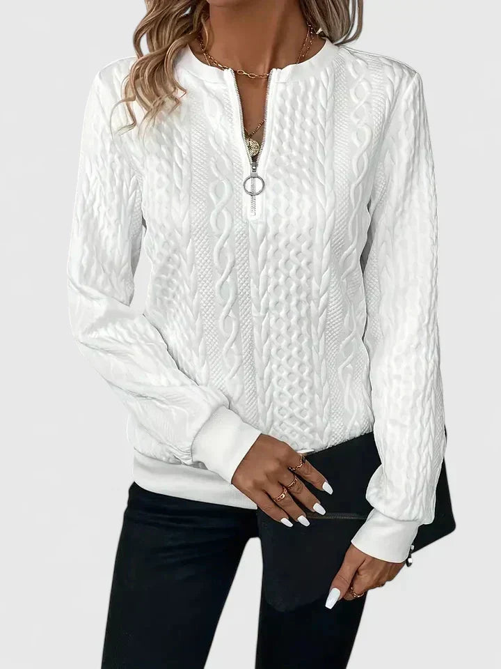 Claudia | Textured Cable Sweatshirt