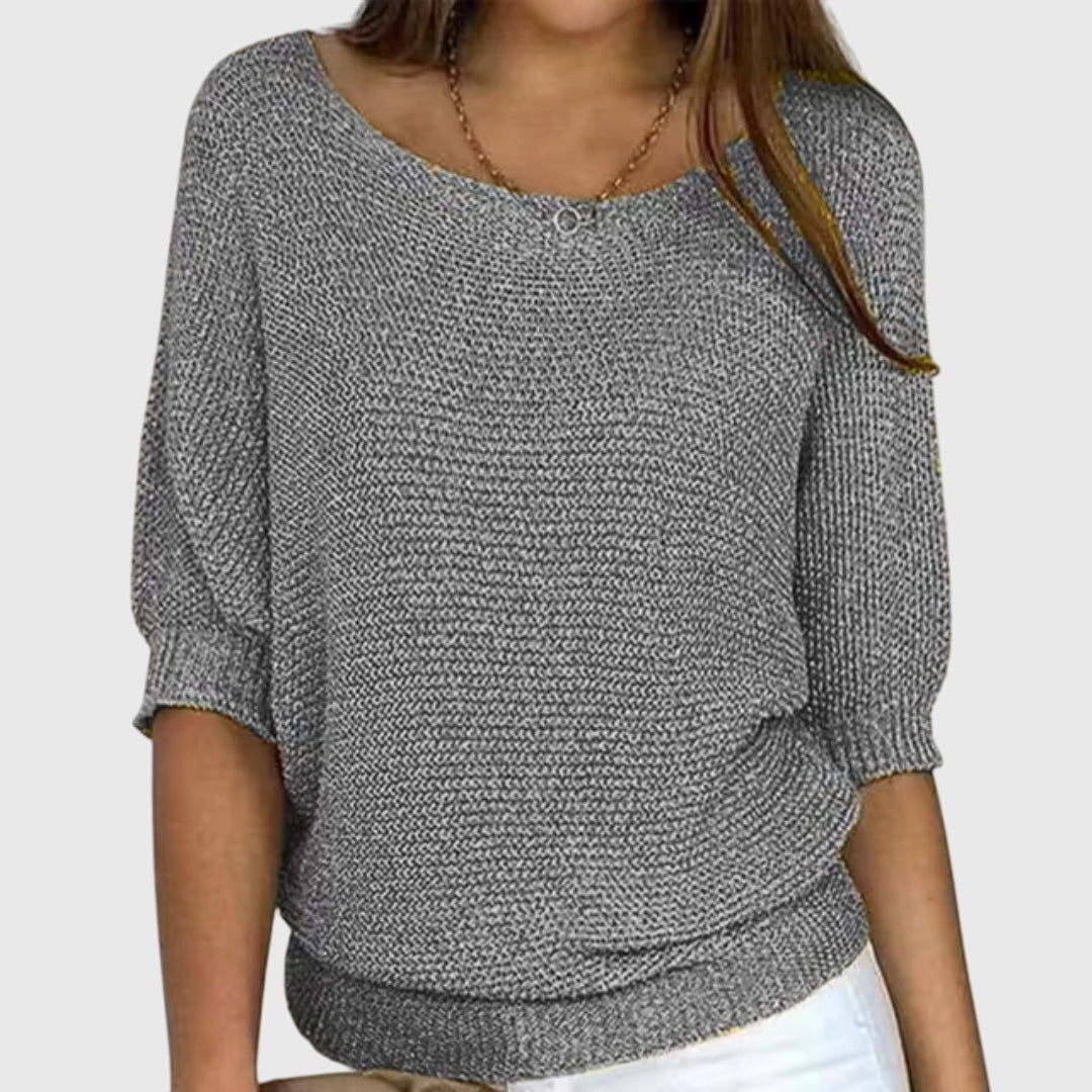 Beatrice | Textured Knit Sweatshirt