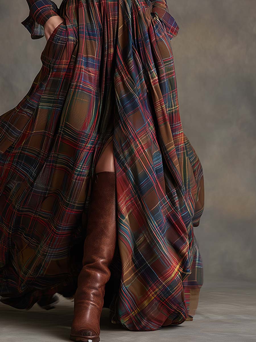 Julianne | Tartan Shirt Dress
