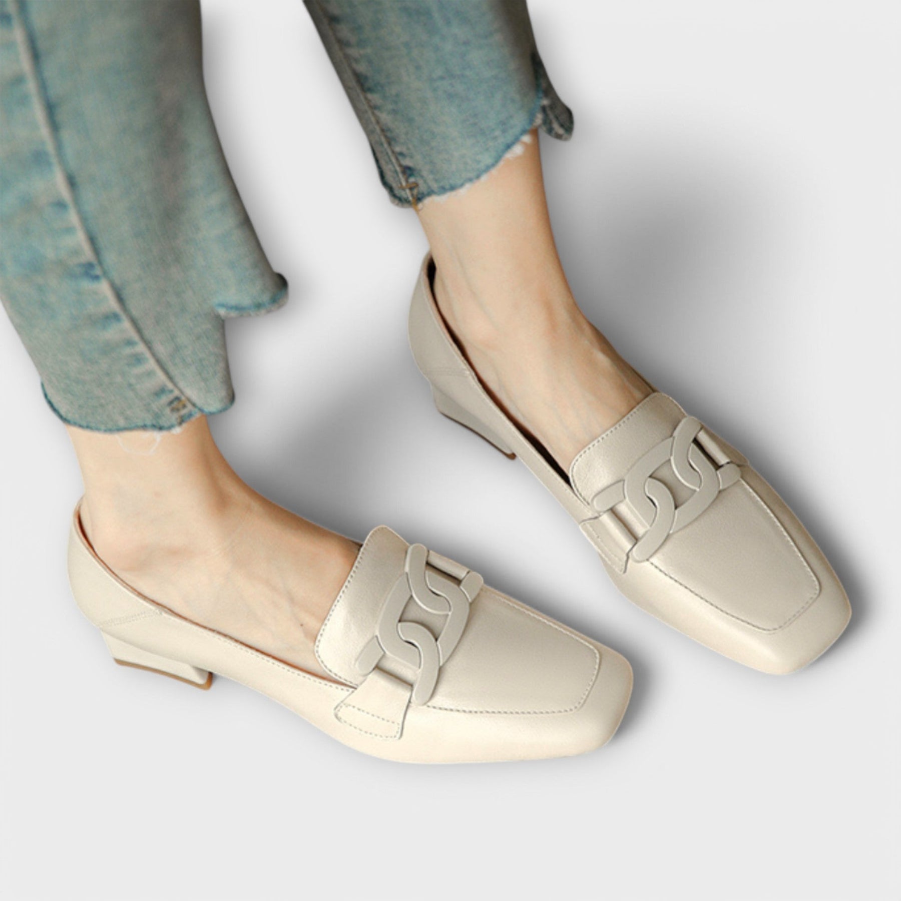 Estelle | Chain-Embellished Loafers