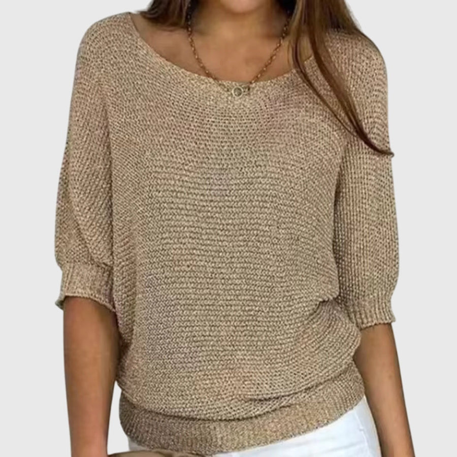Beatrice | Textured Knit Sweatshirt