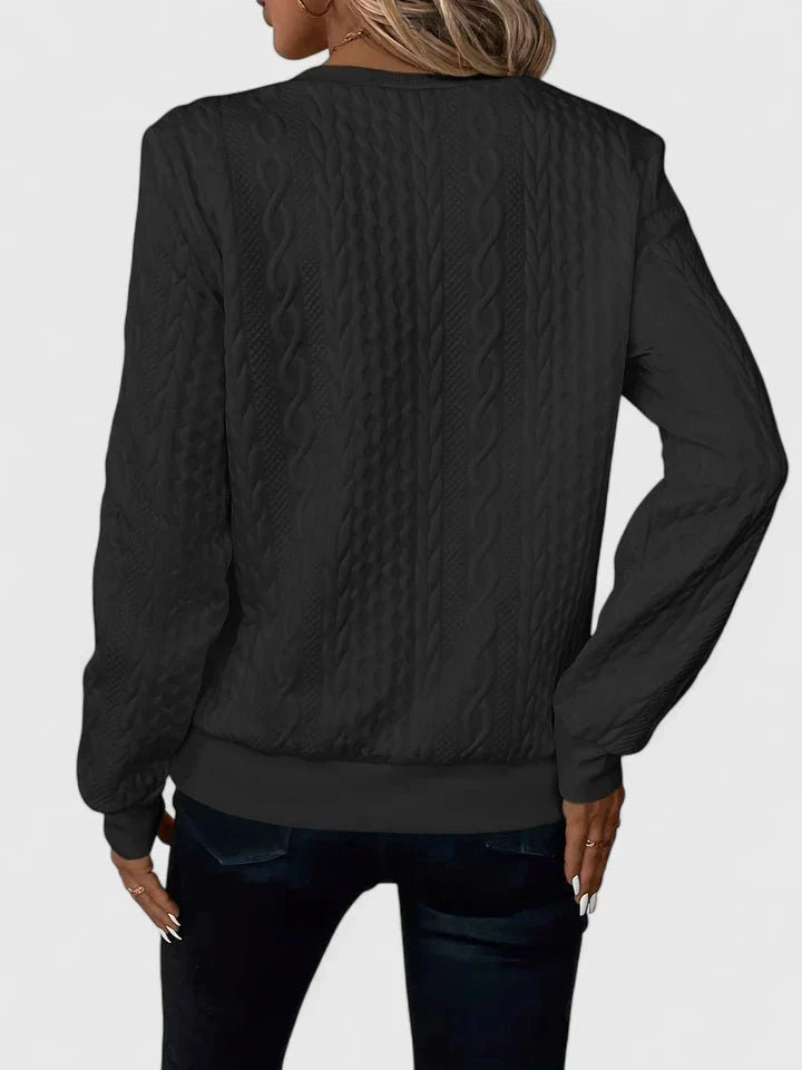 Claudia | Textured Cable Sweatshirt