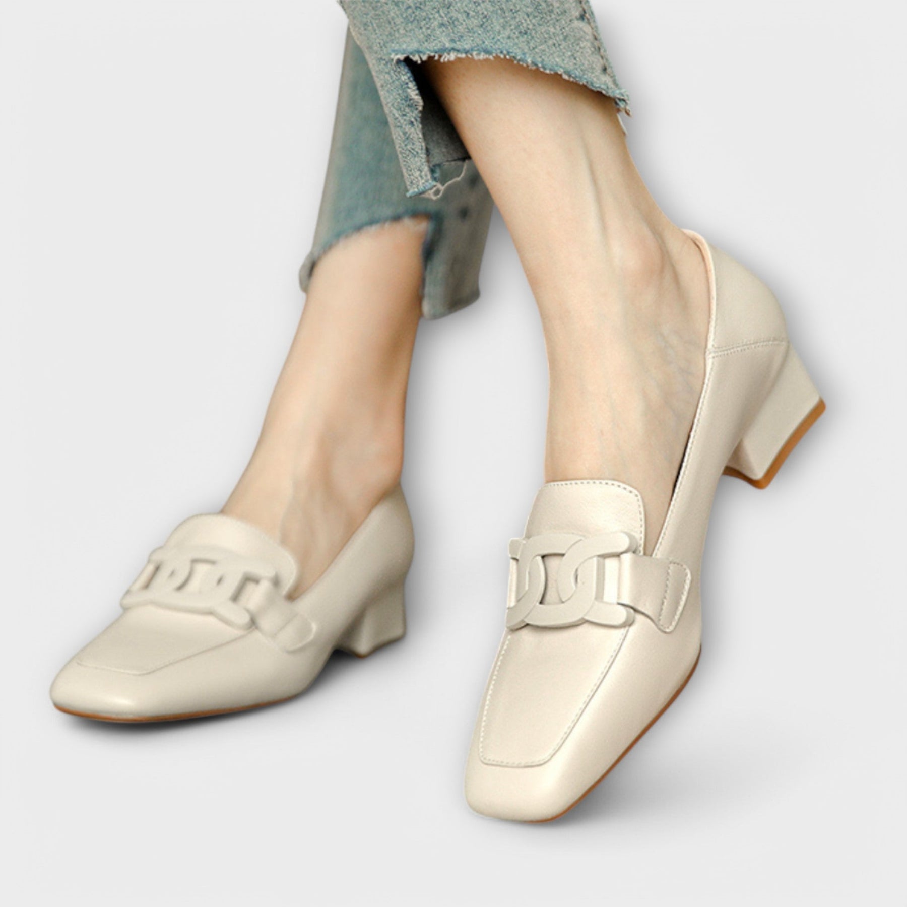 Estelle | Chain-Embellished Loafers