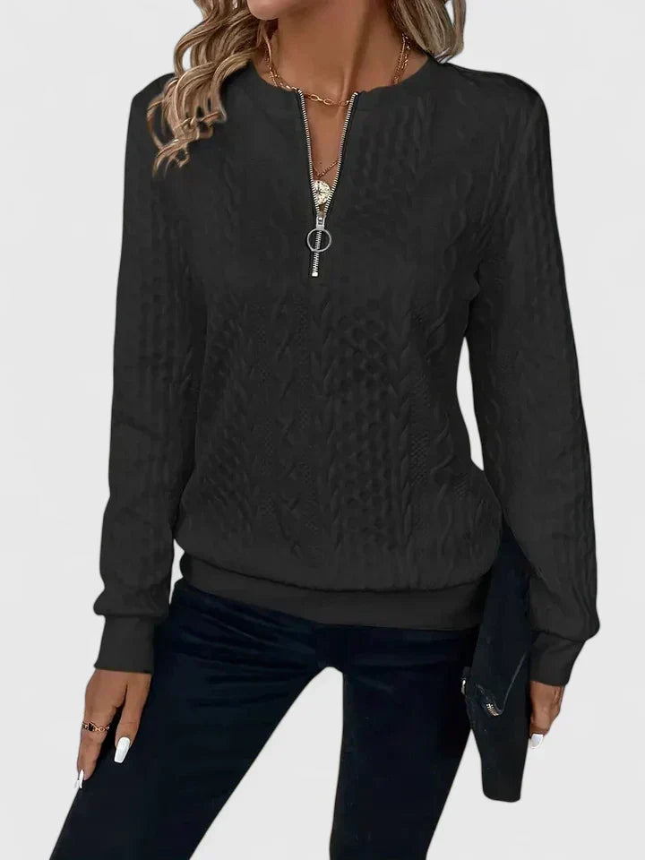 Claudia | Textured Cable Sweatshirt
