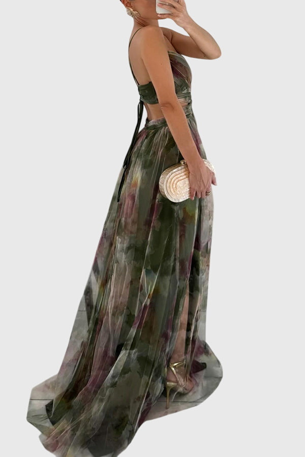 Lowri | Watercolour Maxi Dress