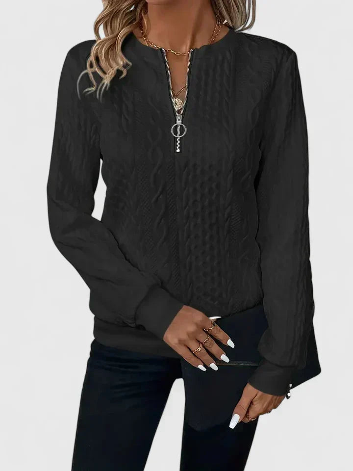 Claudia | Textured Cable Sweatshirt