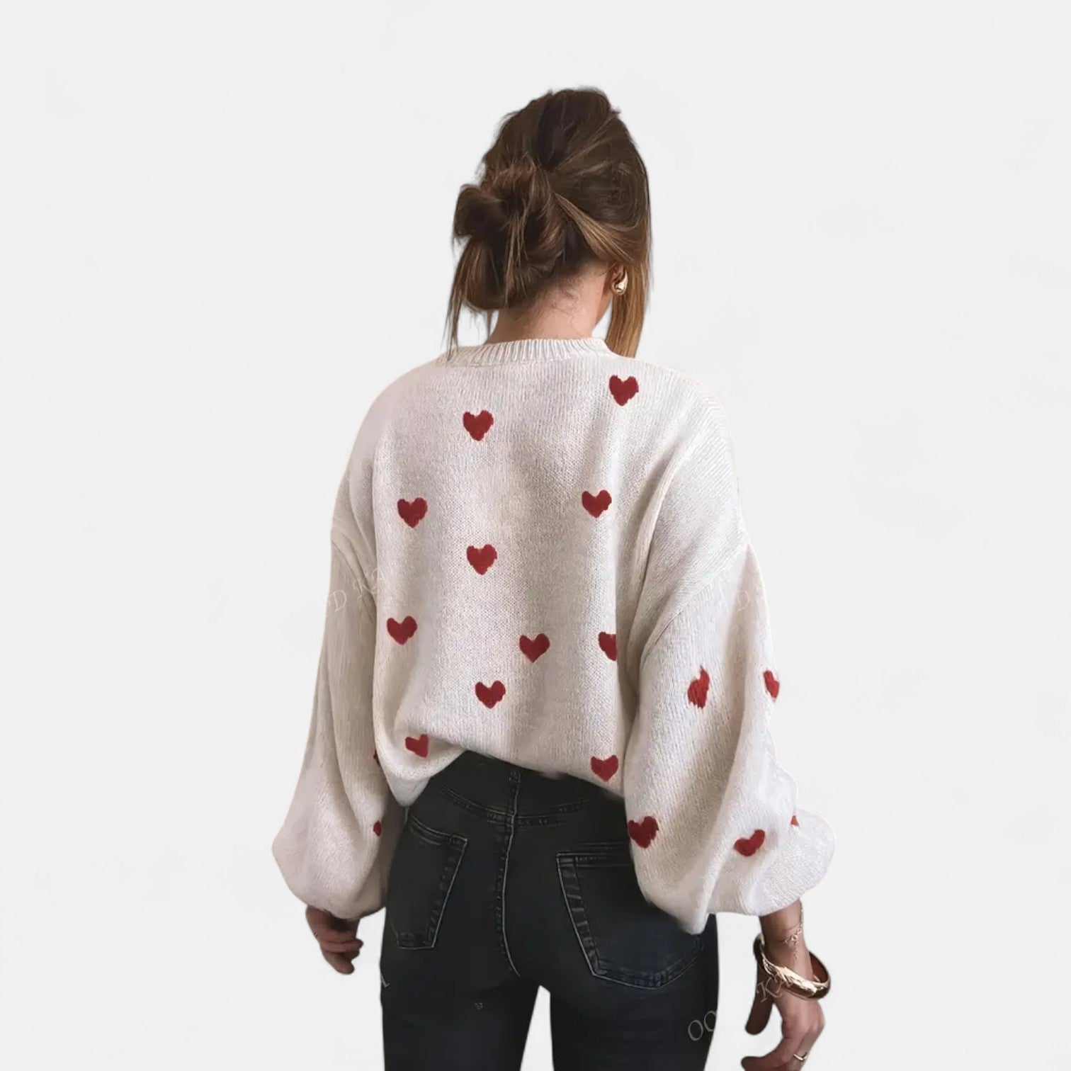 Vivienne | Heart Pattern Sweatshirt
