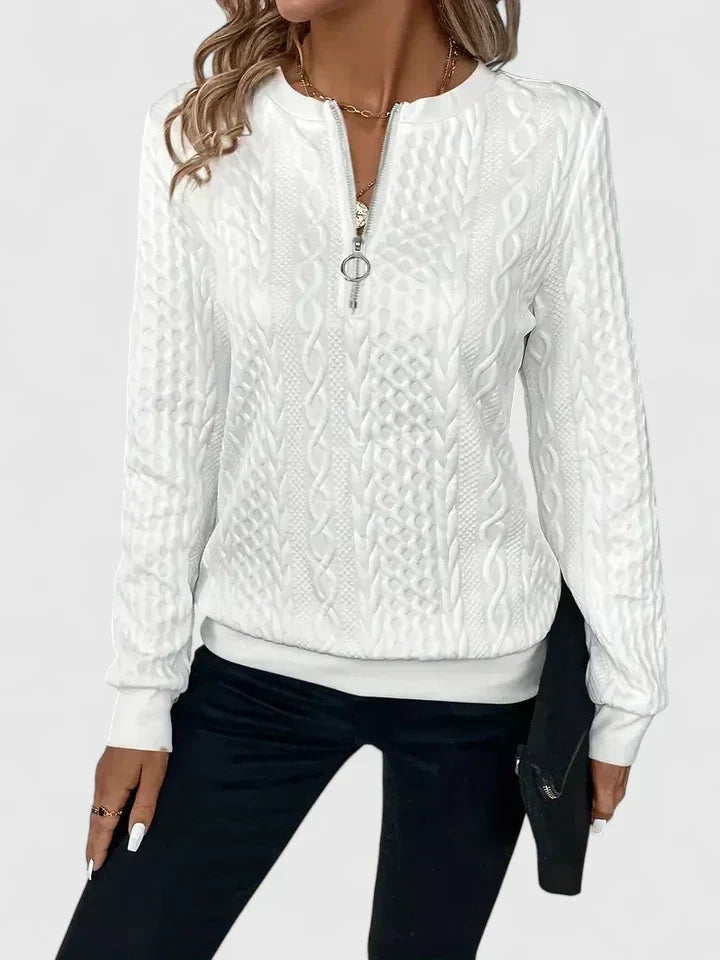 Claudia | Textured Cable Sweatshirt