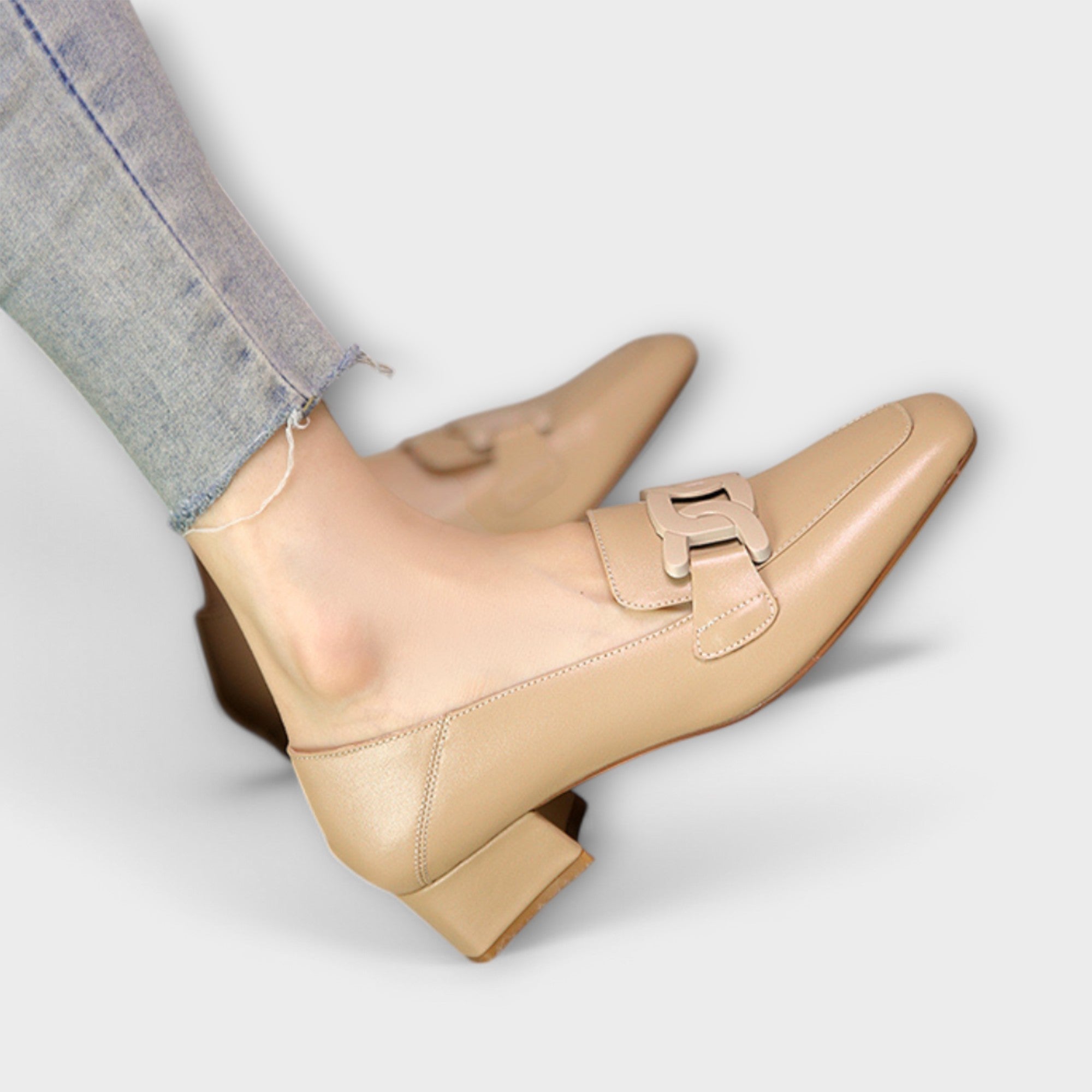 Estelle | Chain-Embellished Loafers