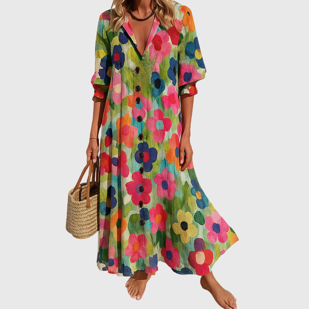 Charli | Floral Button Dress
