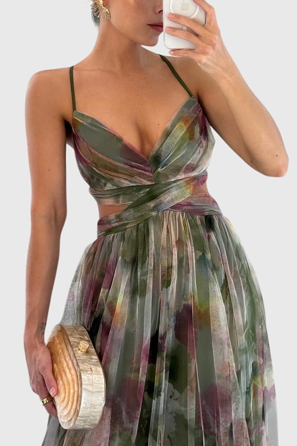 Lowri | Watercolour Maxi Dress
