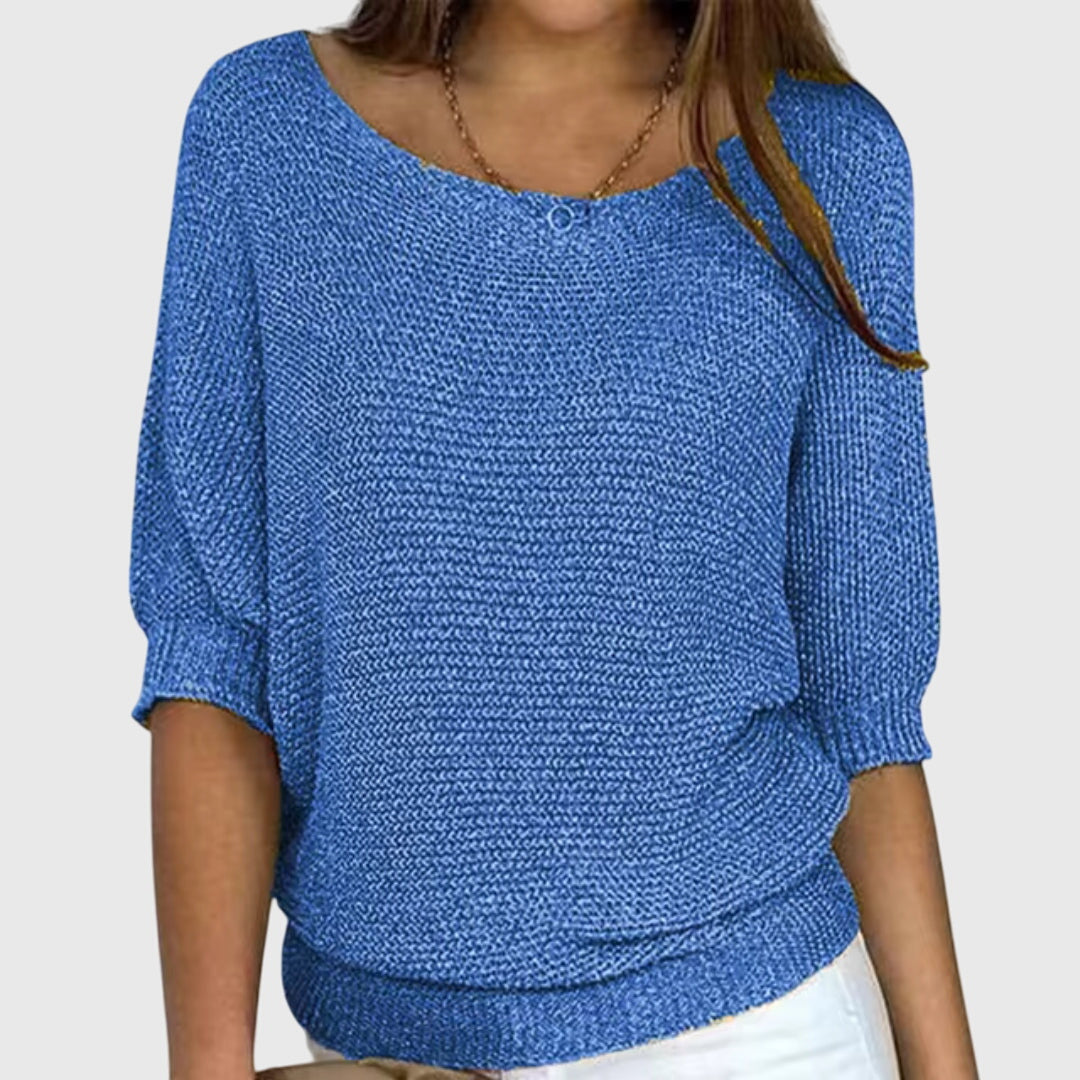 Beatrice | Textured Knit Sweatshirt