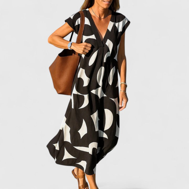 Ying | Abstract Midi Dress
