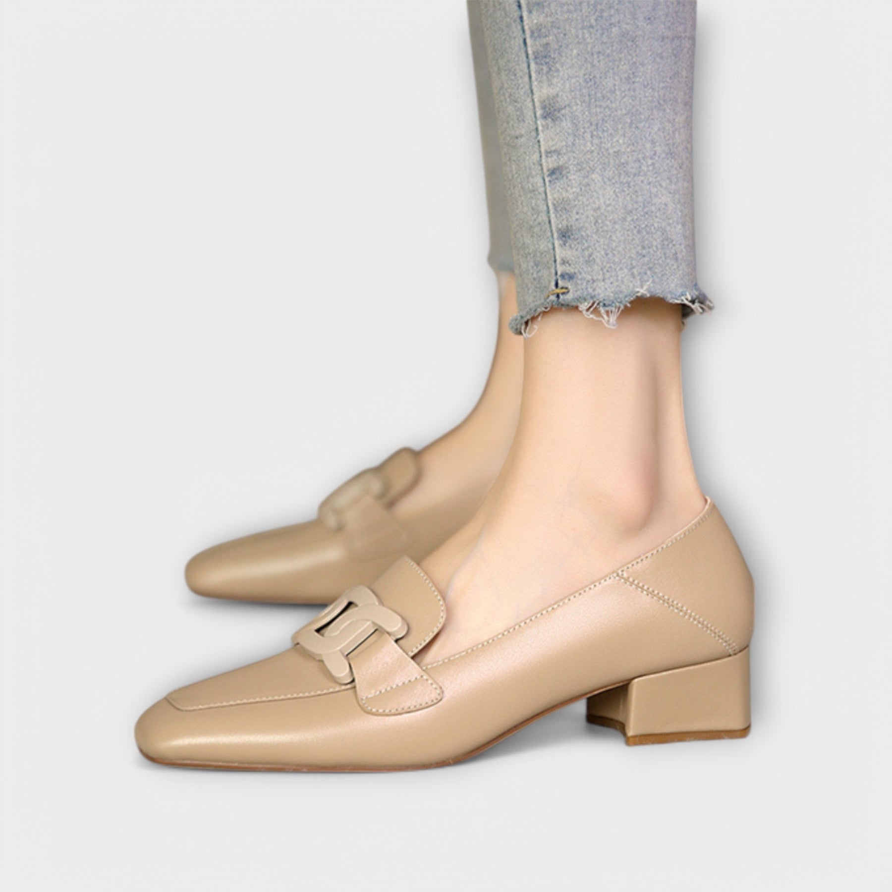 Estelle | Chain-Embellished Loafers