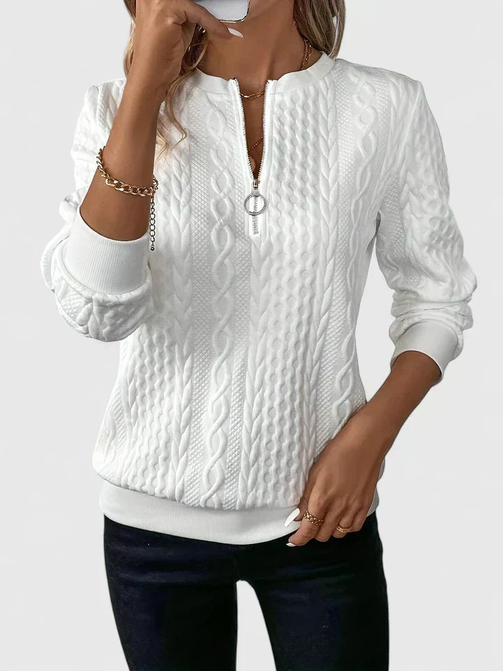 Claudia | Textured Cable Sweatshirt