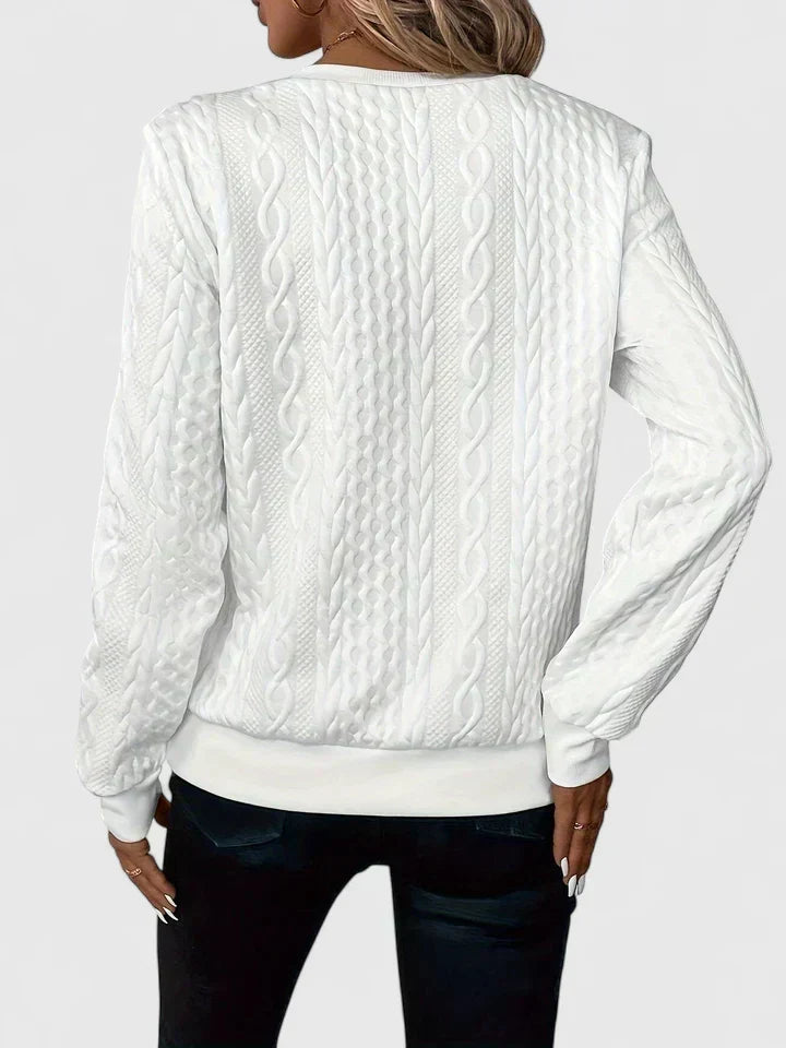 Claudia | Textured Cable Sweatshirt