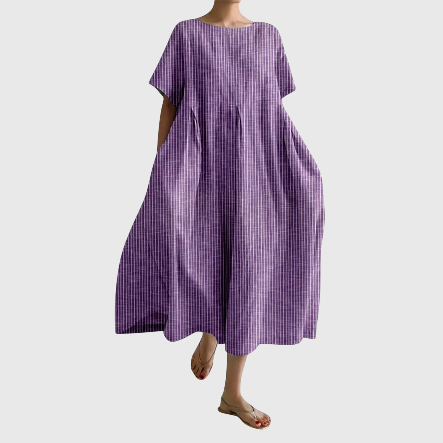 Aleesha | Striped Linen Dress