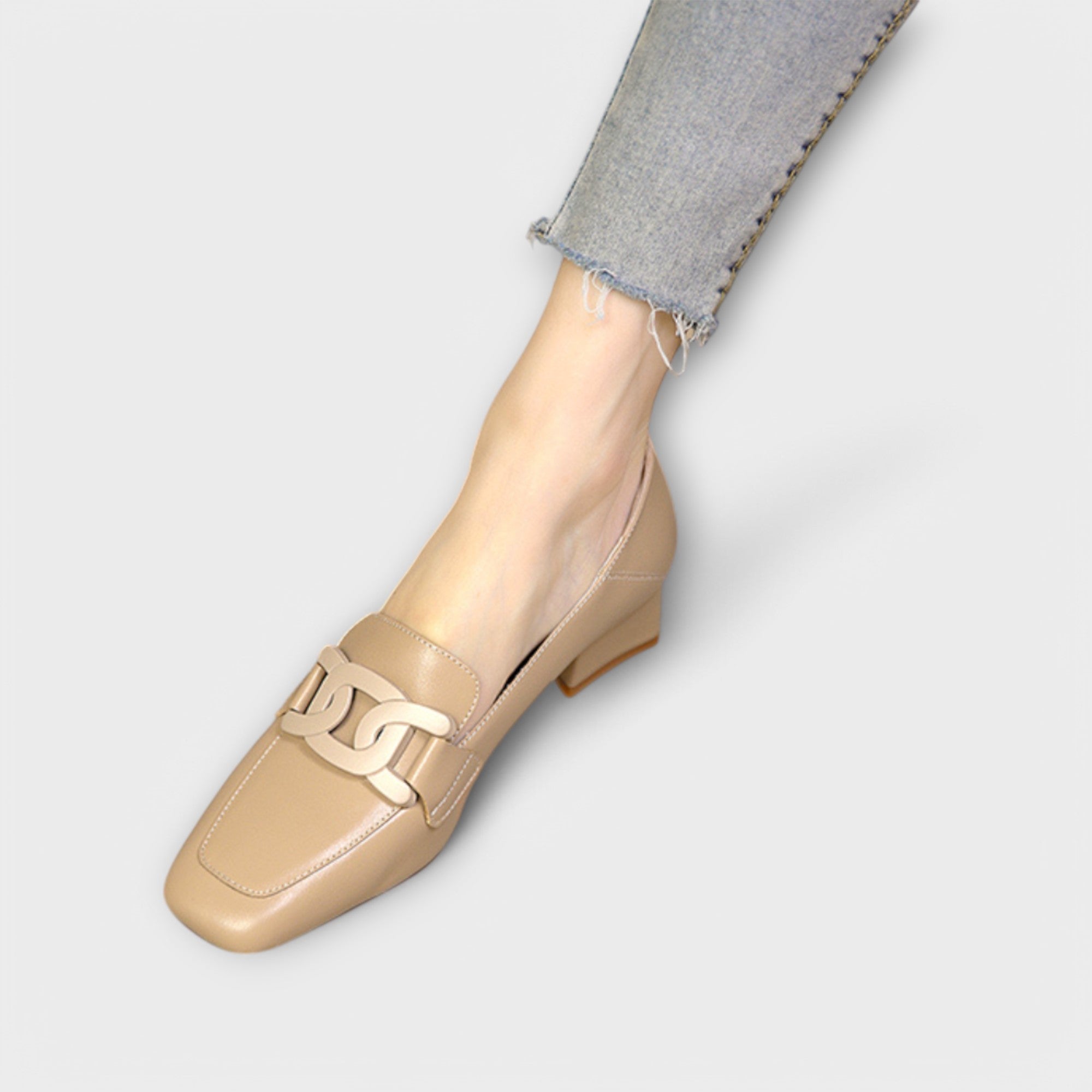 Estelle | Chain-Embellished Loafers