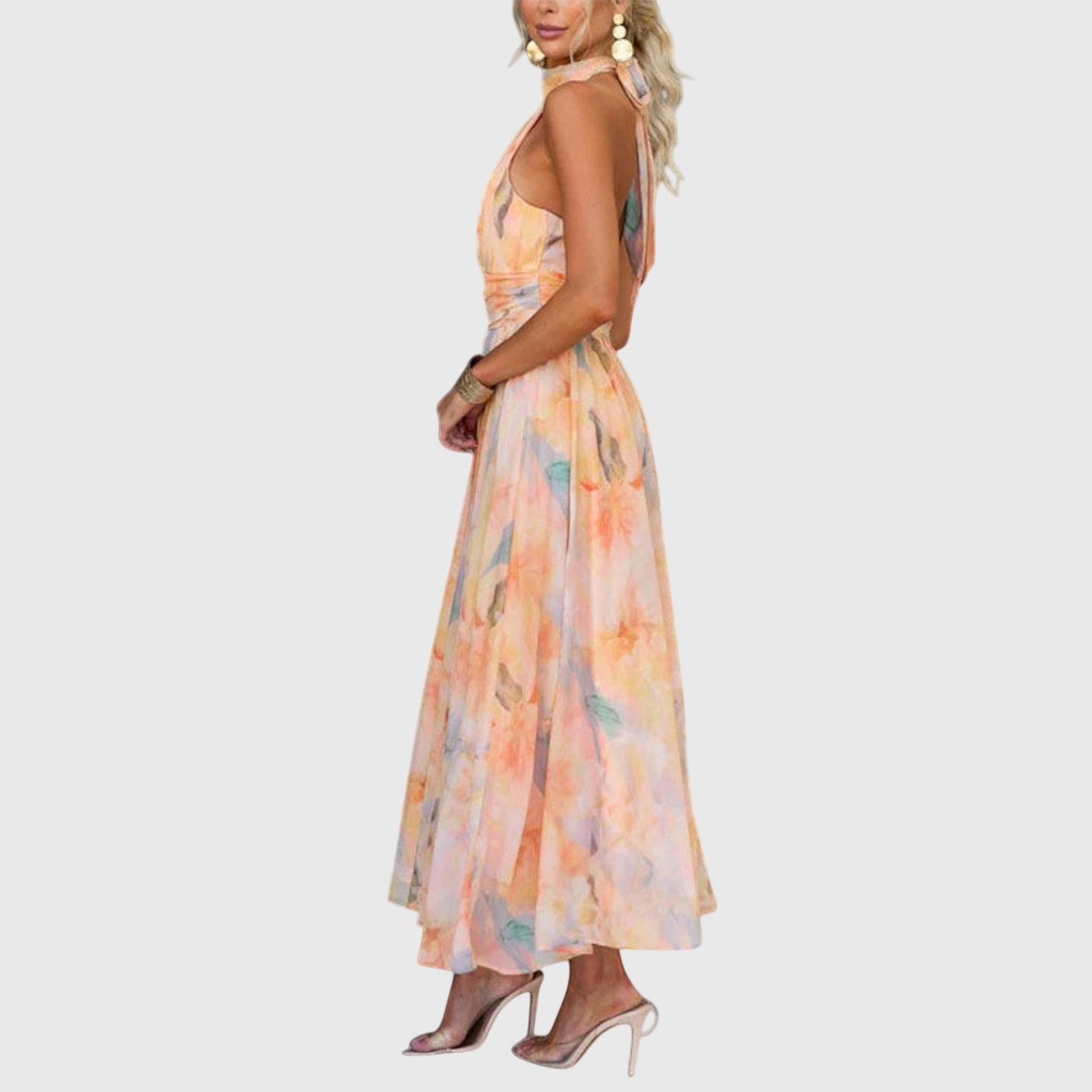 Harpreet | Floral Halter Dress