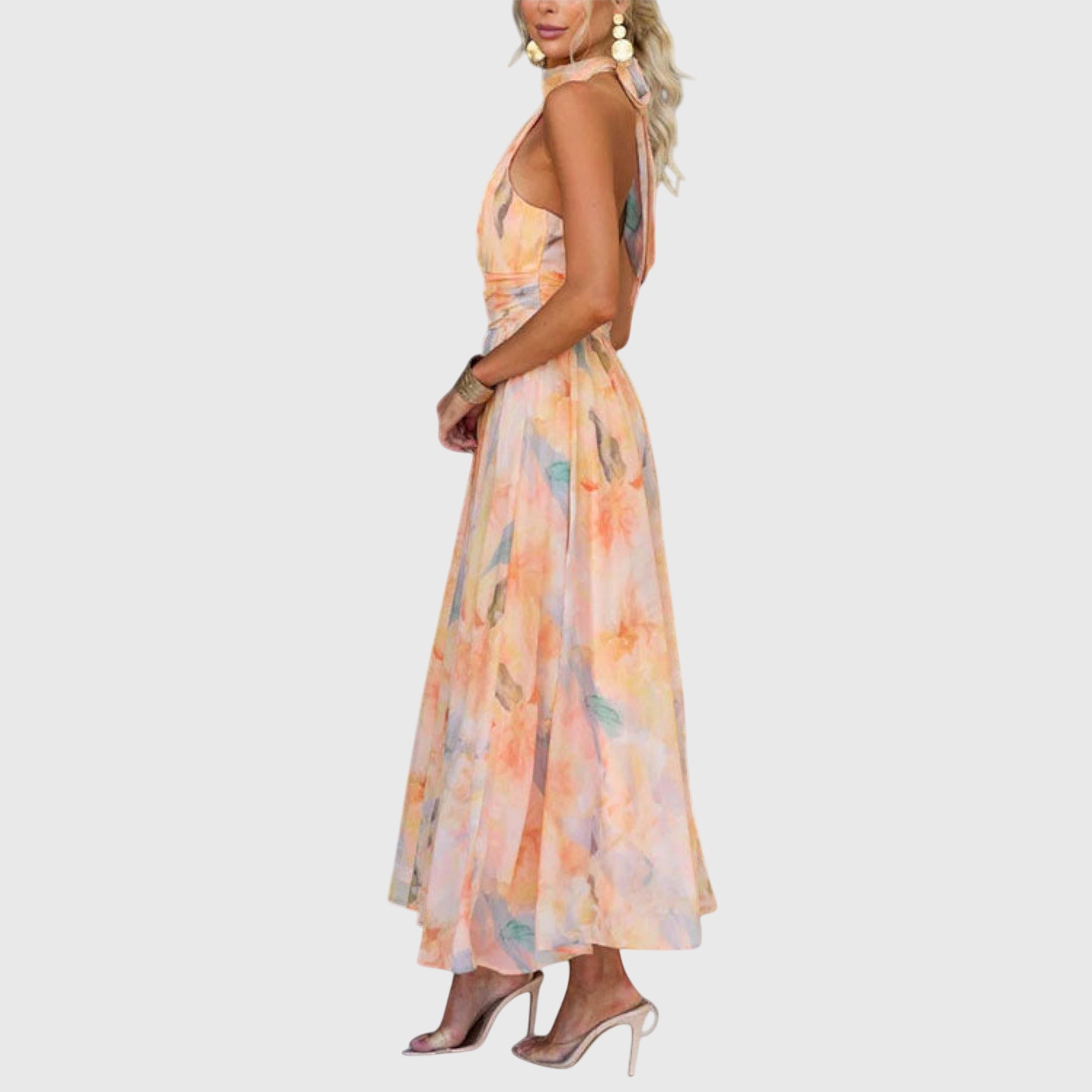 Harpreet | Floral Halter Dress