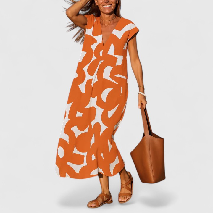 Ying | Abstract Midi Dress