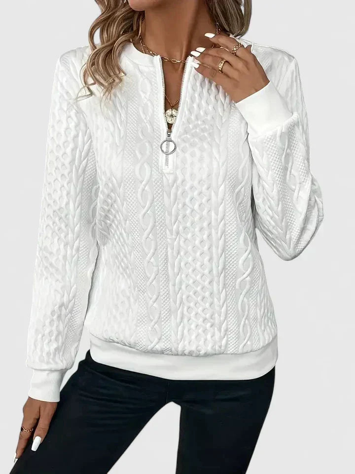 Claudia | Textured Cable Sweatshirt