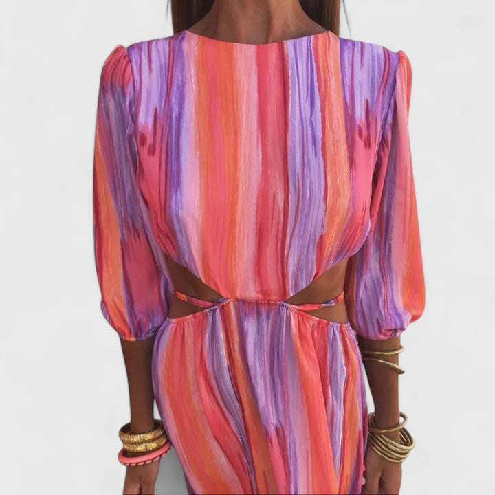 Calypso | Striped Maxi Dress