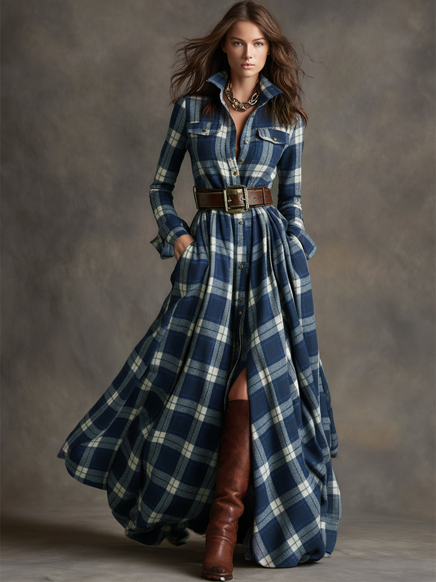 Julianne | Tartan Shirt Dress