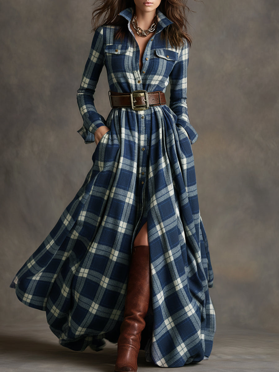 Julianne | Tartan Shirt Dress