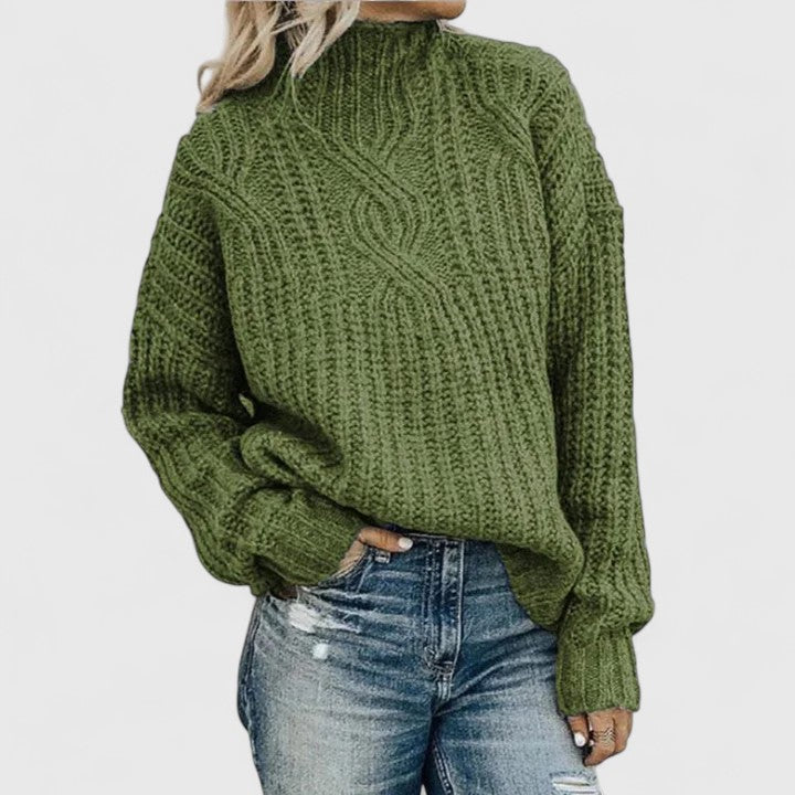 Monica | Cable-knit Sweatshirt