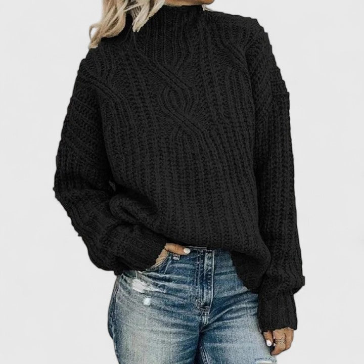 Monica | Cable-knit Sweatshirt