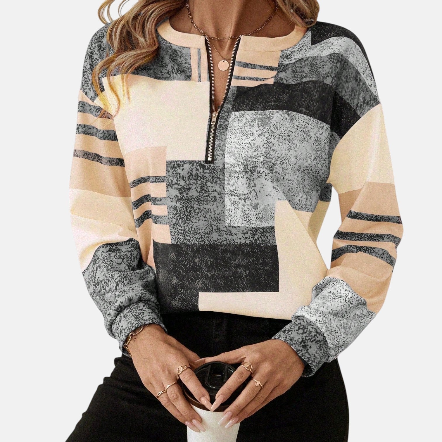 Meredith | Patchwork Sweatshirt