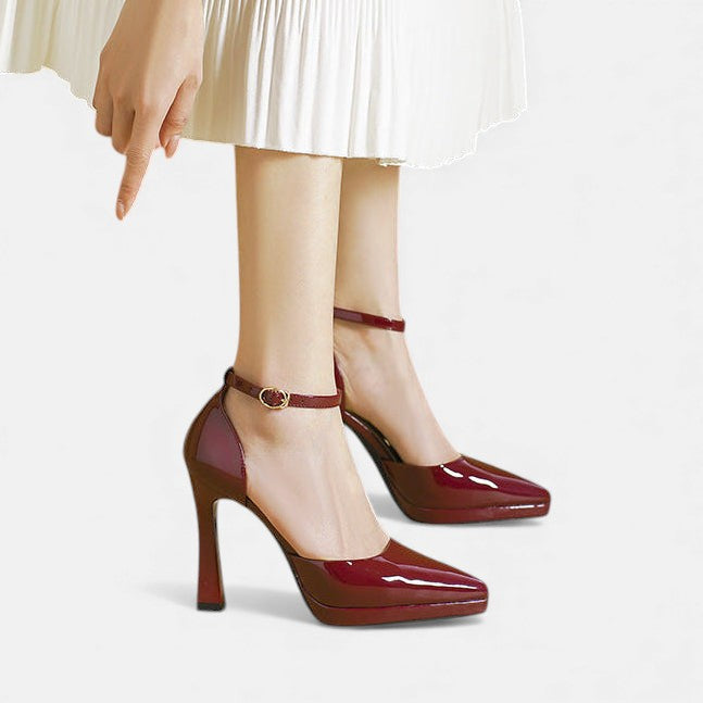 Claudette | Patent Platform Heels