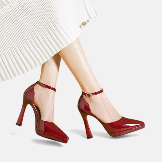 Claudette | Patent Platform Heels