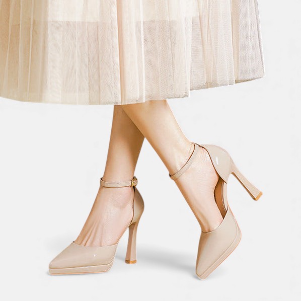 Claudette | Patent Platform Heels